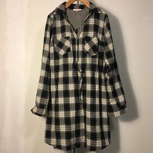 Anthro - Skies Are Blue Long Sleeve Plaid Dress